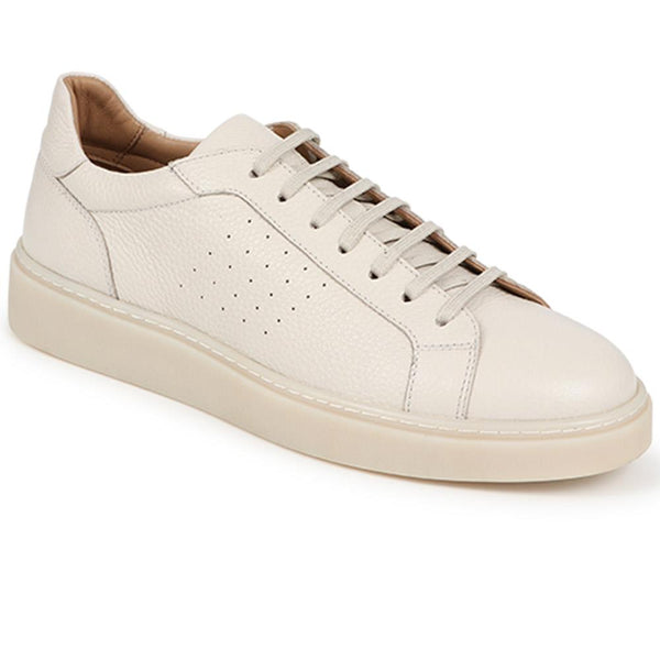 jones bootmaker Men's Sammy Leather Trainers - Off White