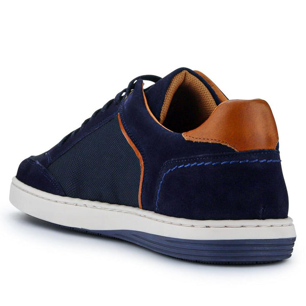 Jones Bootmaker Men's San Diego Leather Trainers - Navy Multi