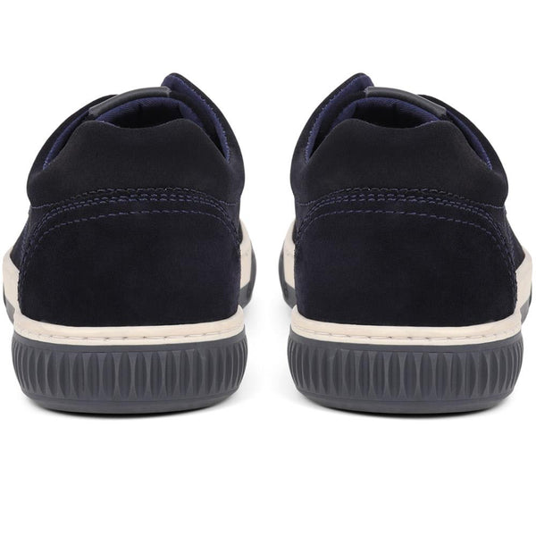 Jones Bootmaker Men's Seaford Suede Trainers - Navy Suede