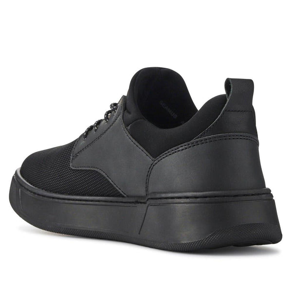 Jones Bootmaker Men's Seamus Casual Lace-Up Trainers - Black