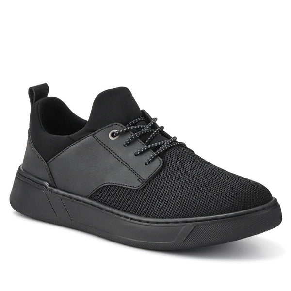 jones bootmaker Men's Seamus Casual Lace-Up Trainers - Black