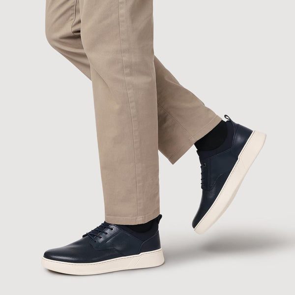 Jones Bootmaker Men's Seamus Casual Lace-Up Trainers - Navy