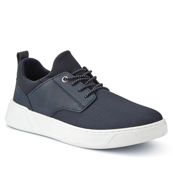 jones bootmaker Men's Seamus Casual Lace-Up Trainers - Navy