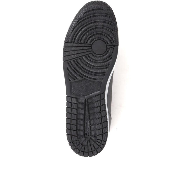 Jones Bootmaker Men's Simeon Leather Trainers - Black