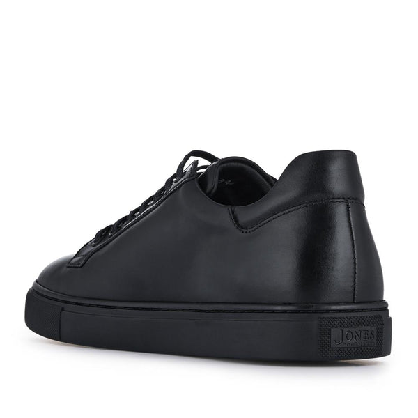 Jones Bootmaker Men's Simon Leather Men's Trainers - Black-Black