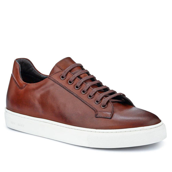 Jones Bootmaker Men's Simon Leather Men's Trainers - Cognac Leather