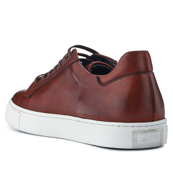 Jones Bootmaker Men's Simon Leather Men's Trainers - Cognac Leather