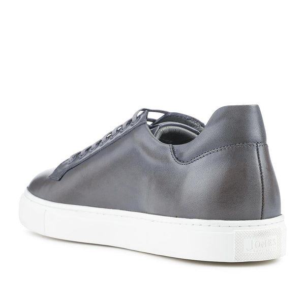 Jones Bootmaker Men's Simon Leather Men's Trainers - Grey Leather