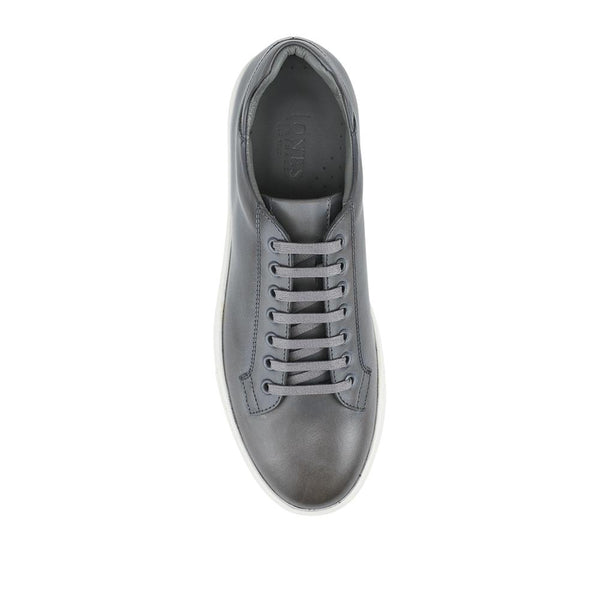Jones Bootmaker Men's Simon Leather Men's Trainers - Grey Leather