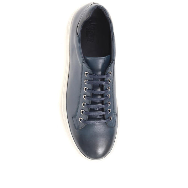 Jones Bootmaker Men's Simon Leather Men's Trainers - Navy