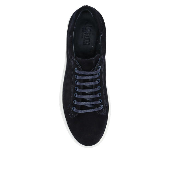 Jones Bootmaker Men's Simon Leather Men's Trainers - Navy Suede