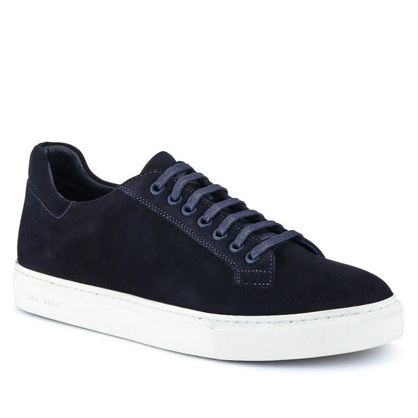 jones bootmaker Men's Simon Leather Men's Trainers - Navy Suede