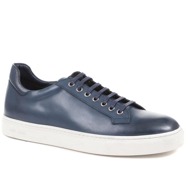 jones bootmaker Men's Simon Leather Men's Trainers - Navy