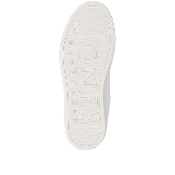 Jones Bootmaker Men's Simon Leather Men's Trainers - White Leather