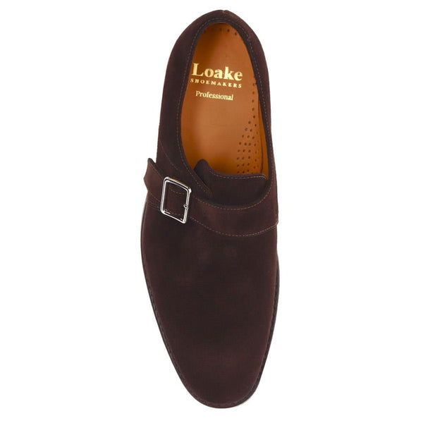 Jones Bootmaker Men's Smart Leather Buckled Shoes - Dark Brown Suede