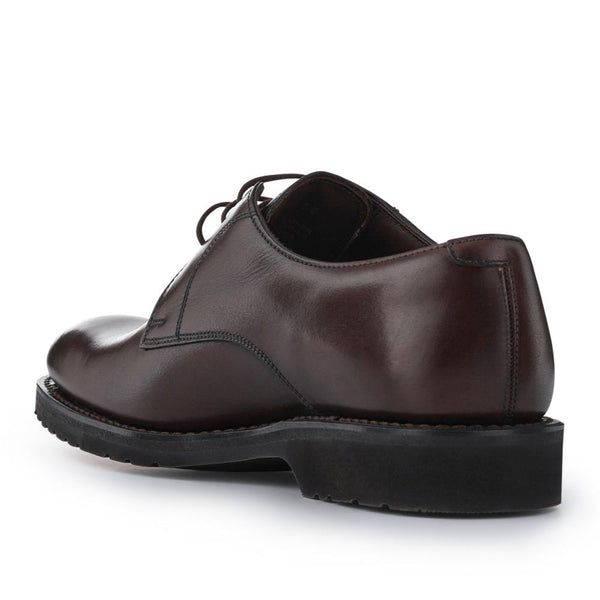 Jones Bootmaker Men's Smart Leather Wide-Fit Derby Shoes - Dark Brown