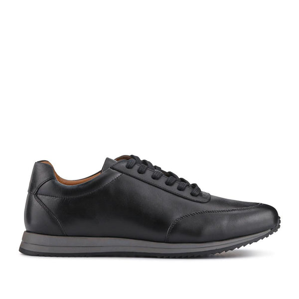 Jones Bootmaker Men's Southend2 Leather Trainers - Black