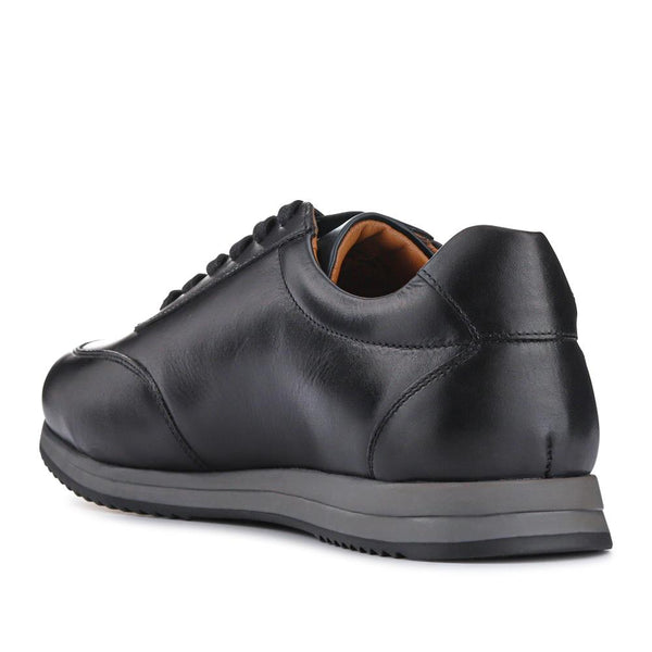 Jones Bootmaker Men's Southend2 Leather Trainers - Black
