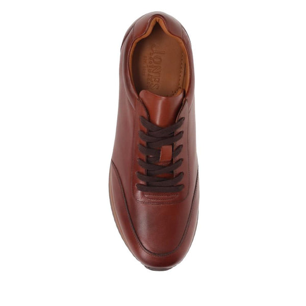 Jones Bootmaker Men's Southend2 Leather Trainers - Dark Brown
