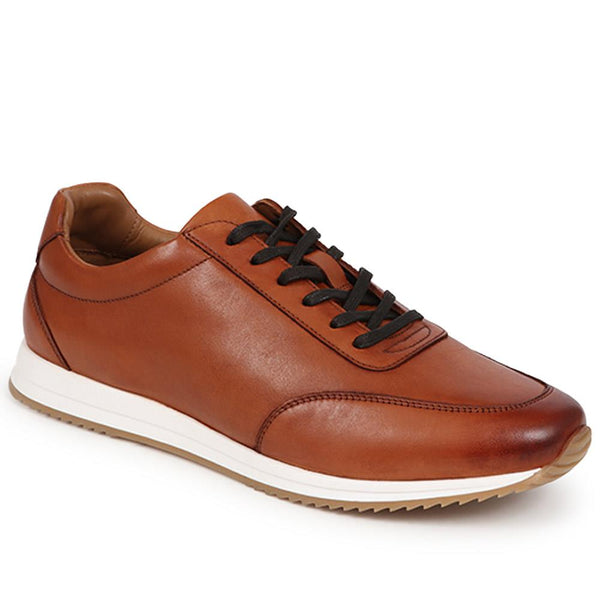 jones bootmaker Men's Southend2 Leather Trainers - Tan