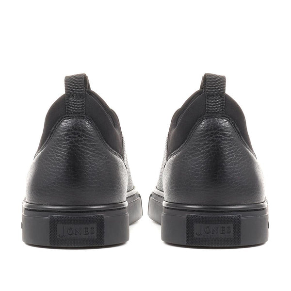 Jones Bootmaker Men's Southgate Leather Trainer - Black