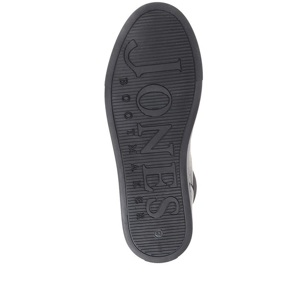 Jones Bootmaker Men's Southgate Leather Trainer - Black