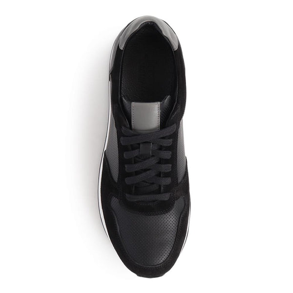 Jones Bootmaker Men's Southsea Lace-Up Trainers - Black