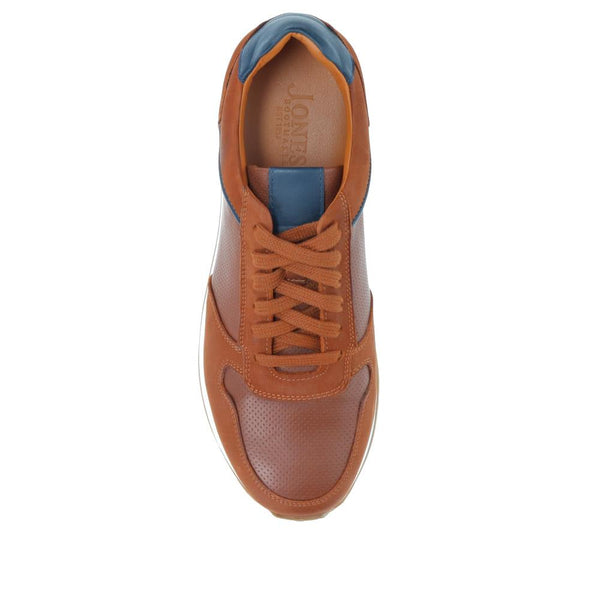 Jones Bootmaker Men's Southsea Lace-Up Trainers - Tan