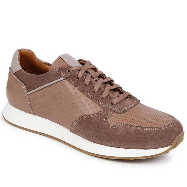 jones bootmaker Men's Southsea Lace-Up Trainers - Taupe