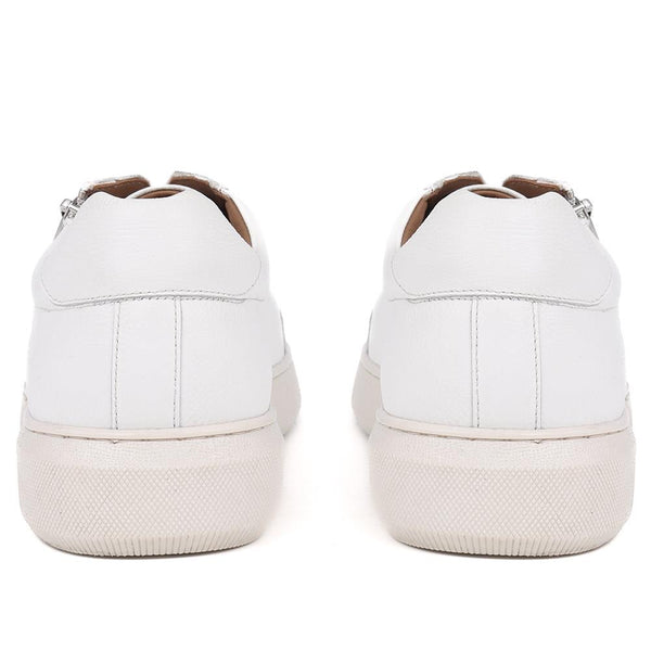 Jones Bootmaker Men's Spenser Leather Trainers - White