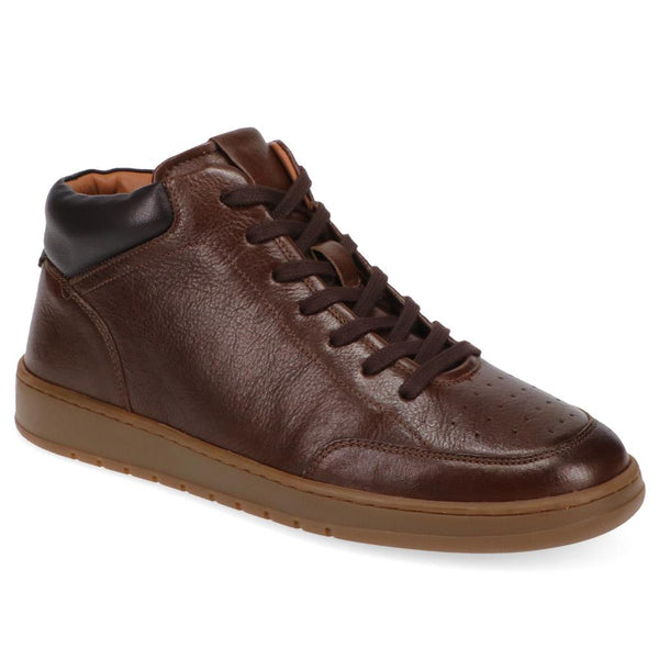 Jones Bootmaker Men's Stafford Leather Lace-Up Trainers - Dark Brown