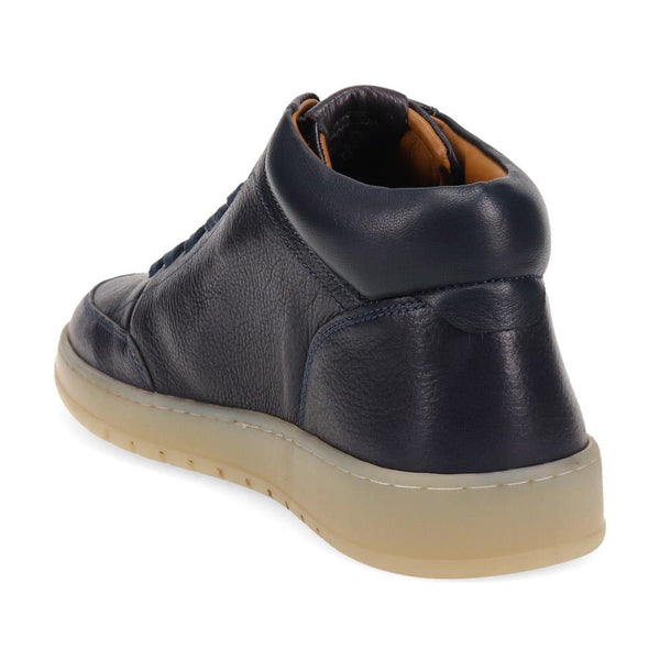 Jones Bootmaker Men's Stafford Leather Lace-Up Trainers - Navy