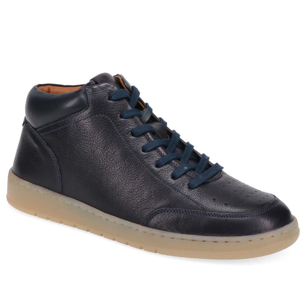 jones bootmaker Men's Stafford Leather Lace-Up Trainers - Navy