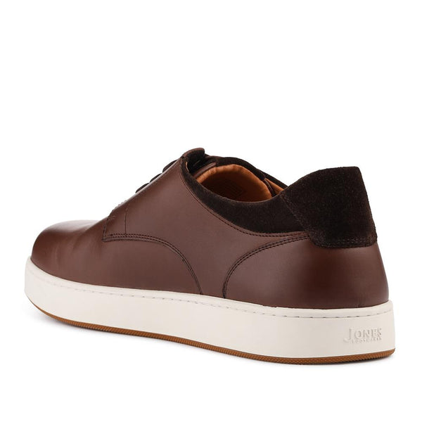 Jones Bootmaker Men's Stevenage Wide Fit Leather Trainers - Brown Nubuck