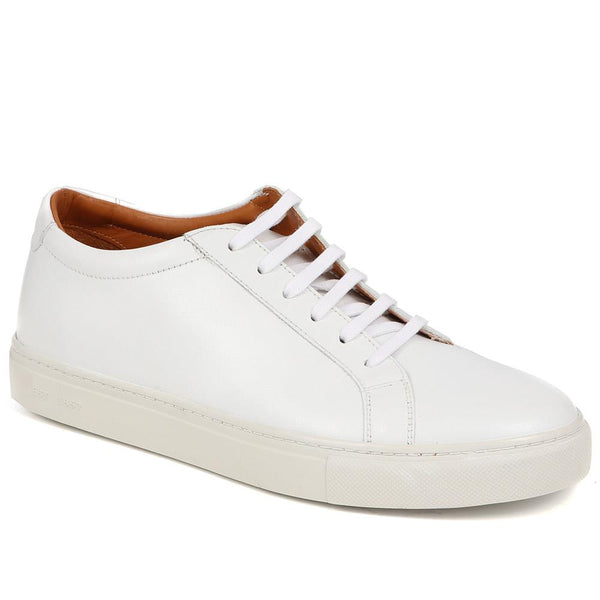 Jones Bootmaker Men's Sutton Leather Trainers - White