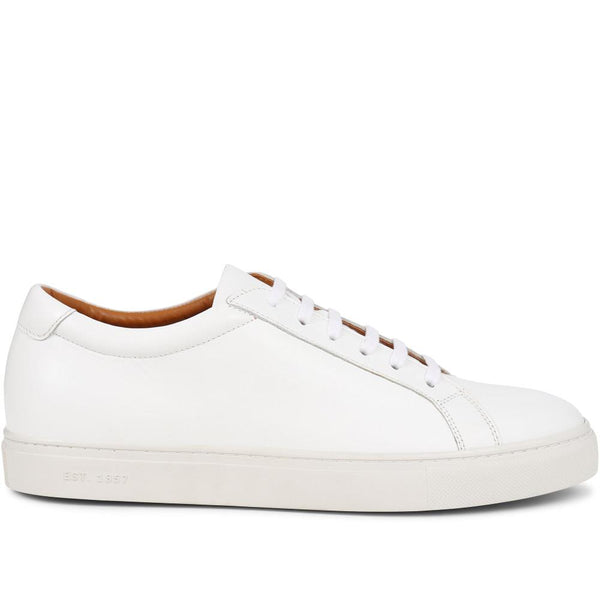 Jones Bootmaker Men's Sutton Leather Trainers - White