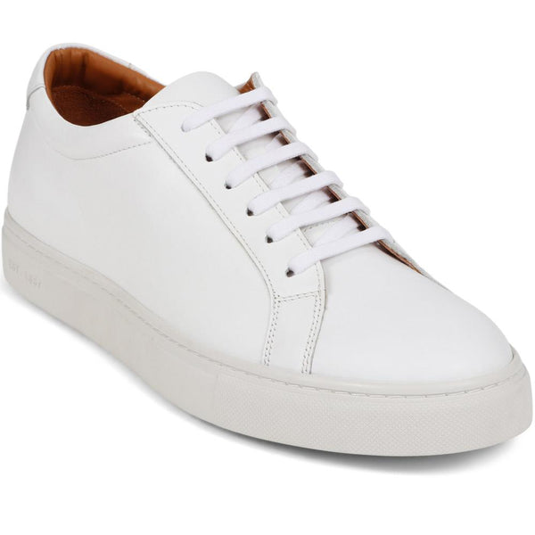 jones bootmaker Men's Sutton Leather Trainers - White