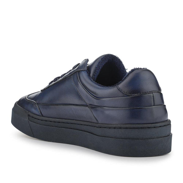 Jones Bootmaker Men's Thorne Leather Lace-Up Trainers - Navy