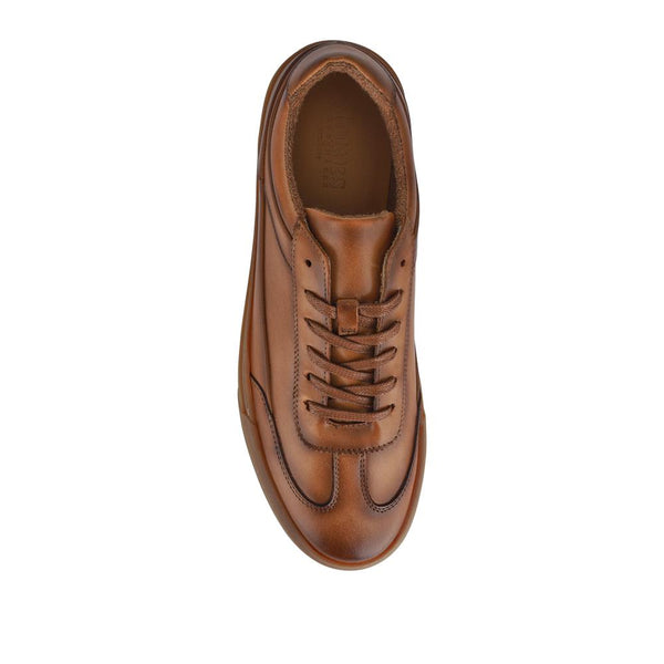 Jones Bootmaker Men's Thorne Leather Lace-Up Trainers - Tan
