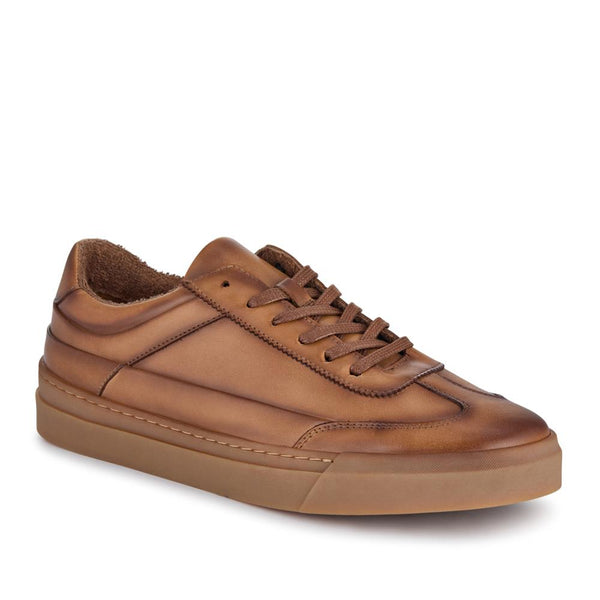 jones bootmaker Men's Thorne Leather Lace-Up Trainers - Tan