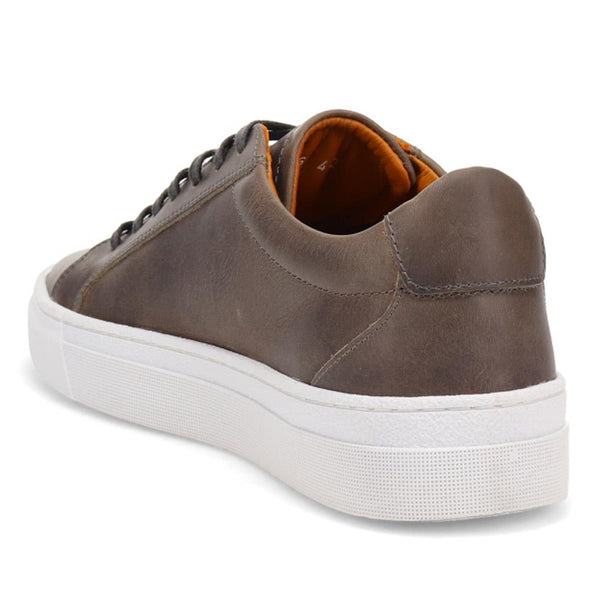 Jones Bootmaker Men's Troon Leather Trainers - Grey Nubuck