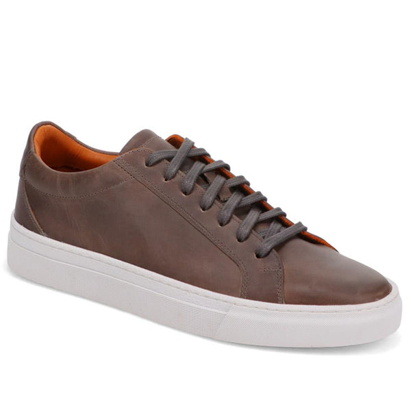 jones bootmaker Men's Troon Leather Trainers - Grey Nubuck