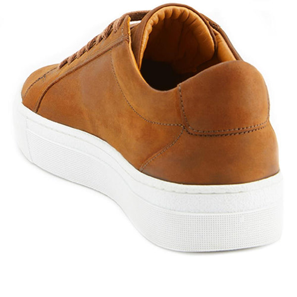 Jones Bootmaker Men's Troon Leather Trainers - Tan Nubuck
