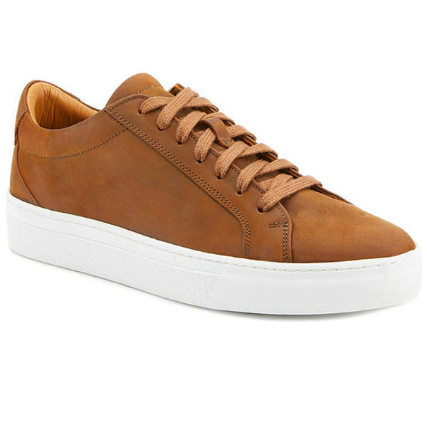jones bootmaker Men's Troon Leather Trainers - Tan Nubuck