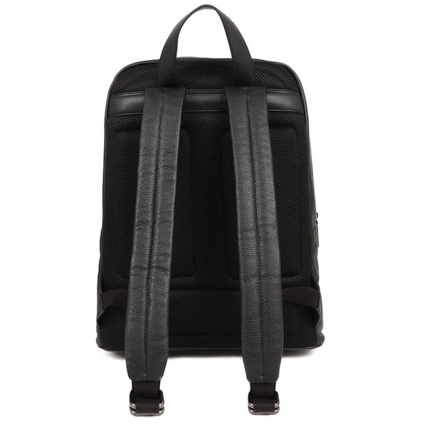 Jones Bootmaker Men's Vally Leather Backpack - Black Grain