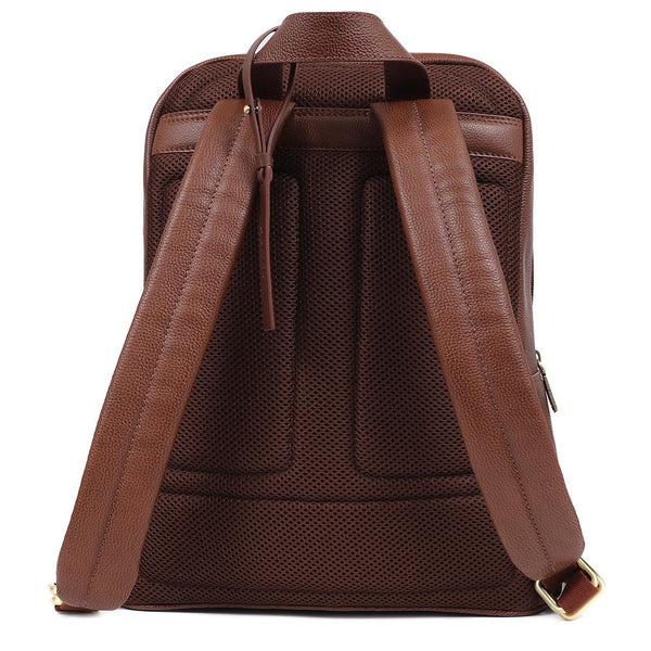 Jones Bootmaker Men's Vally Leather Backpack - Tan Grain