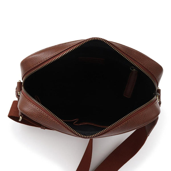 Jones Bootmaker Men's Vincent Leather Shoulder Bag - Tan Grain