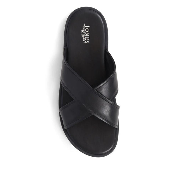 Jones Bootmaker Men's Whitehaven Leather Mules - Black