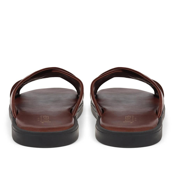 Jones Bootmaker Men's Whitehaven Leather Mules - Dark Brown