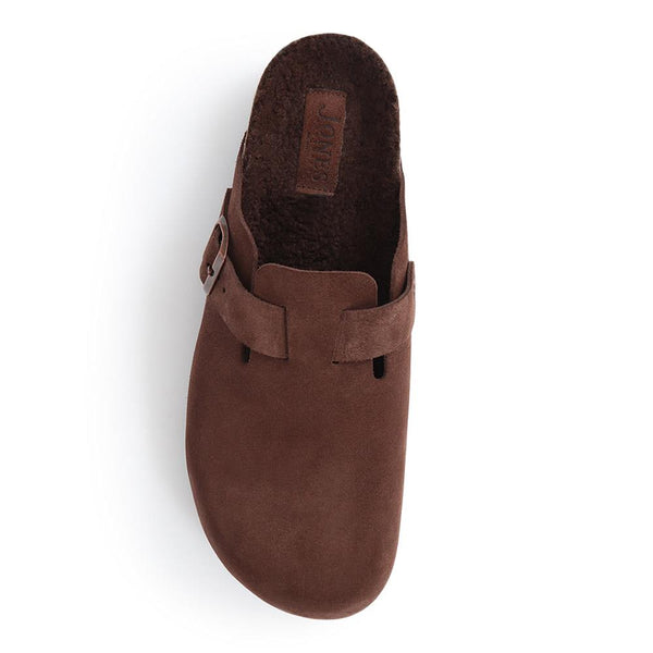Jones Bootmaker Men's Zaid Suede Slippers - Chocolate Suede